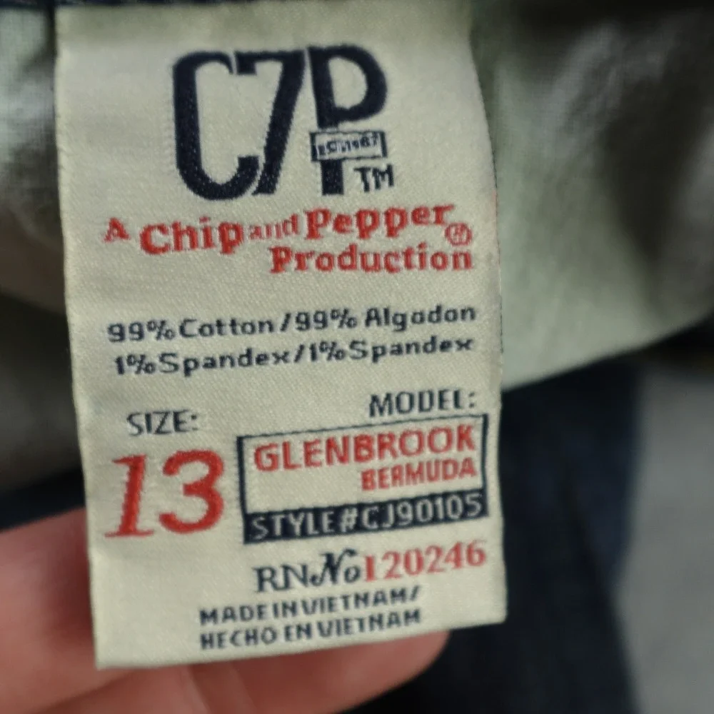 Chip and Pepper Shorts Womens Junior 13 Blue Glenbrook‎ Bermuda Denim Dark Wash